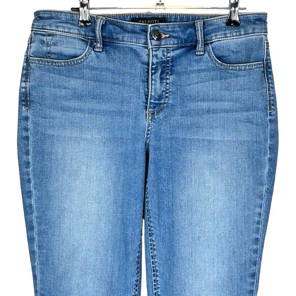 Talbots Petite Cropped Jeans Size 6P Blue Nautical Ankle Button Stone Wash Denim - Picture 2 of 11